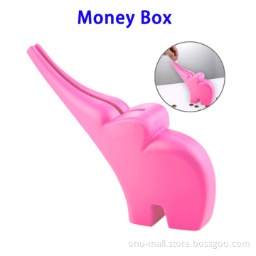 Promotional Gift Elephant Shaped Rolling Coins Plastic Money Saving Box